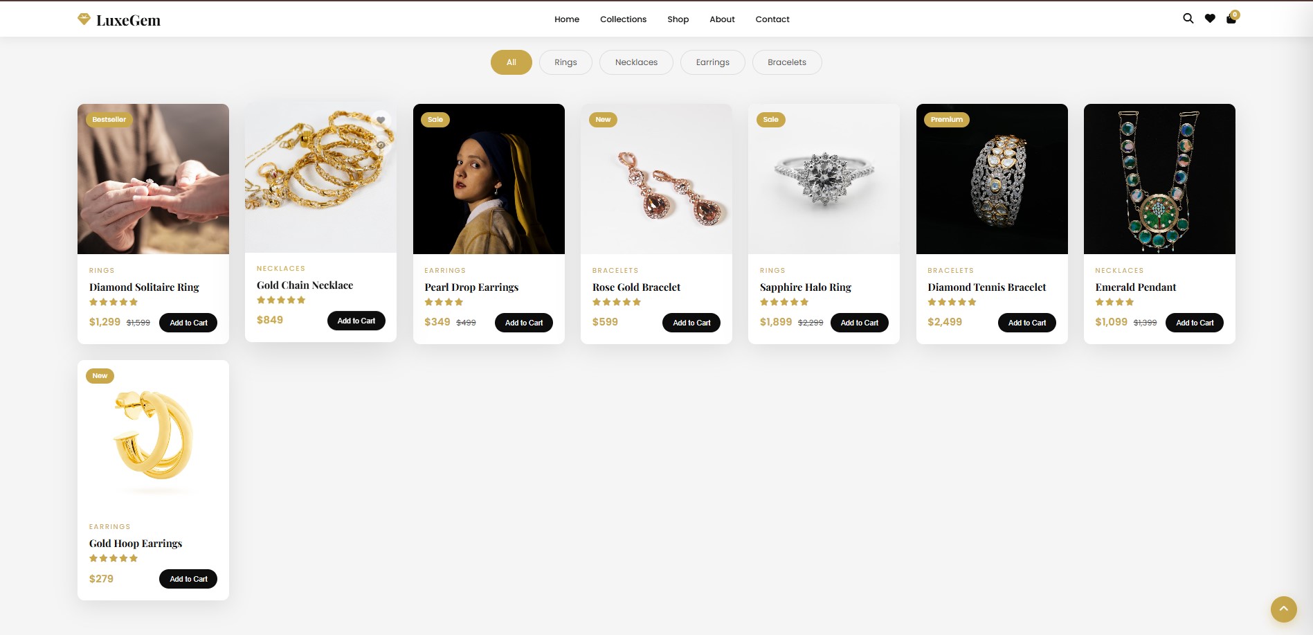 Luxury Jewellery E-Commerce Store Website Design — Felnath Web