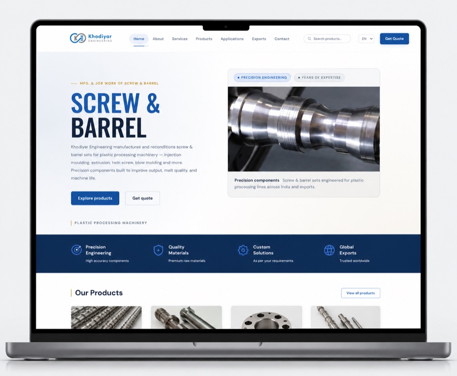 Khodiyar Engineering Website Design — Felnath Web
